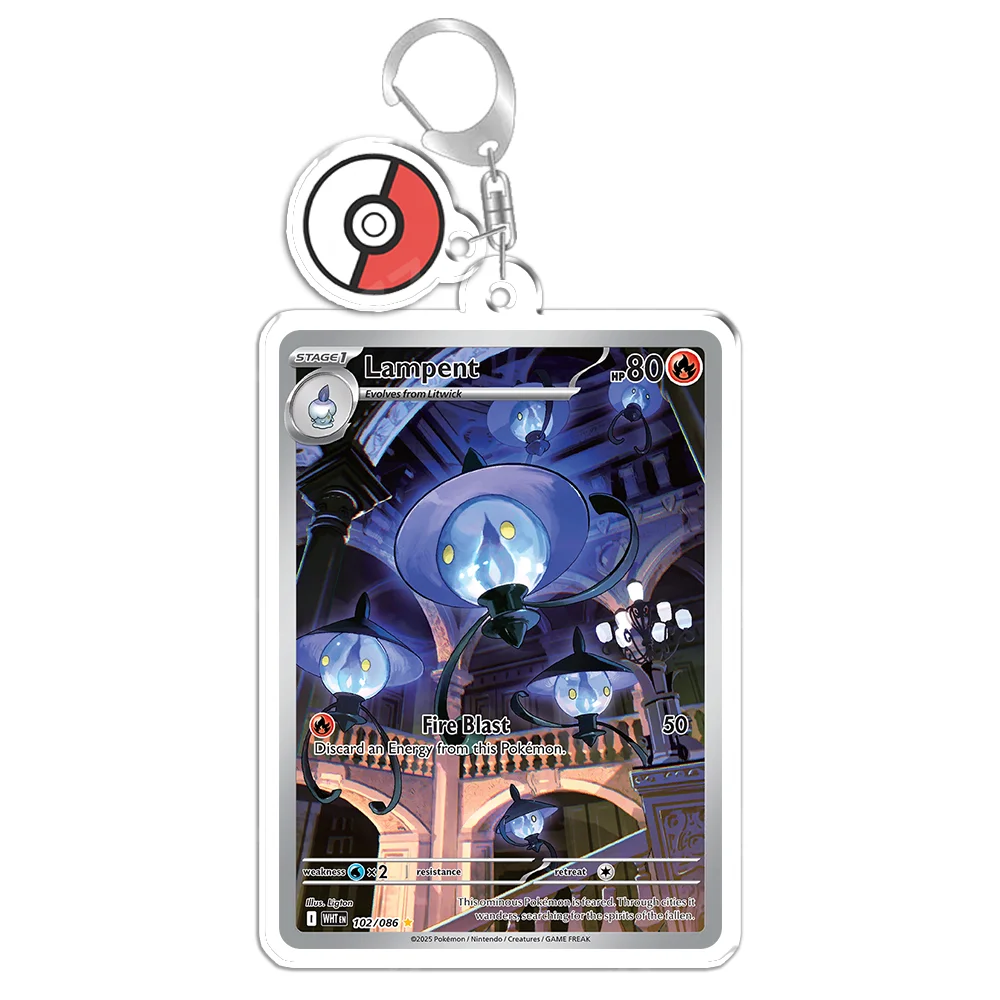 Keychain for Pokemon Dwebble Lampent Rapidash Cofagrigus Anime Game Fans Gifts Recycled Acrylic Backpack Pendant Decoration Rare view 5
