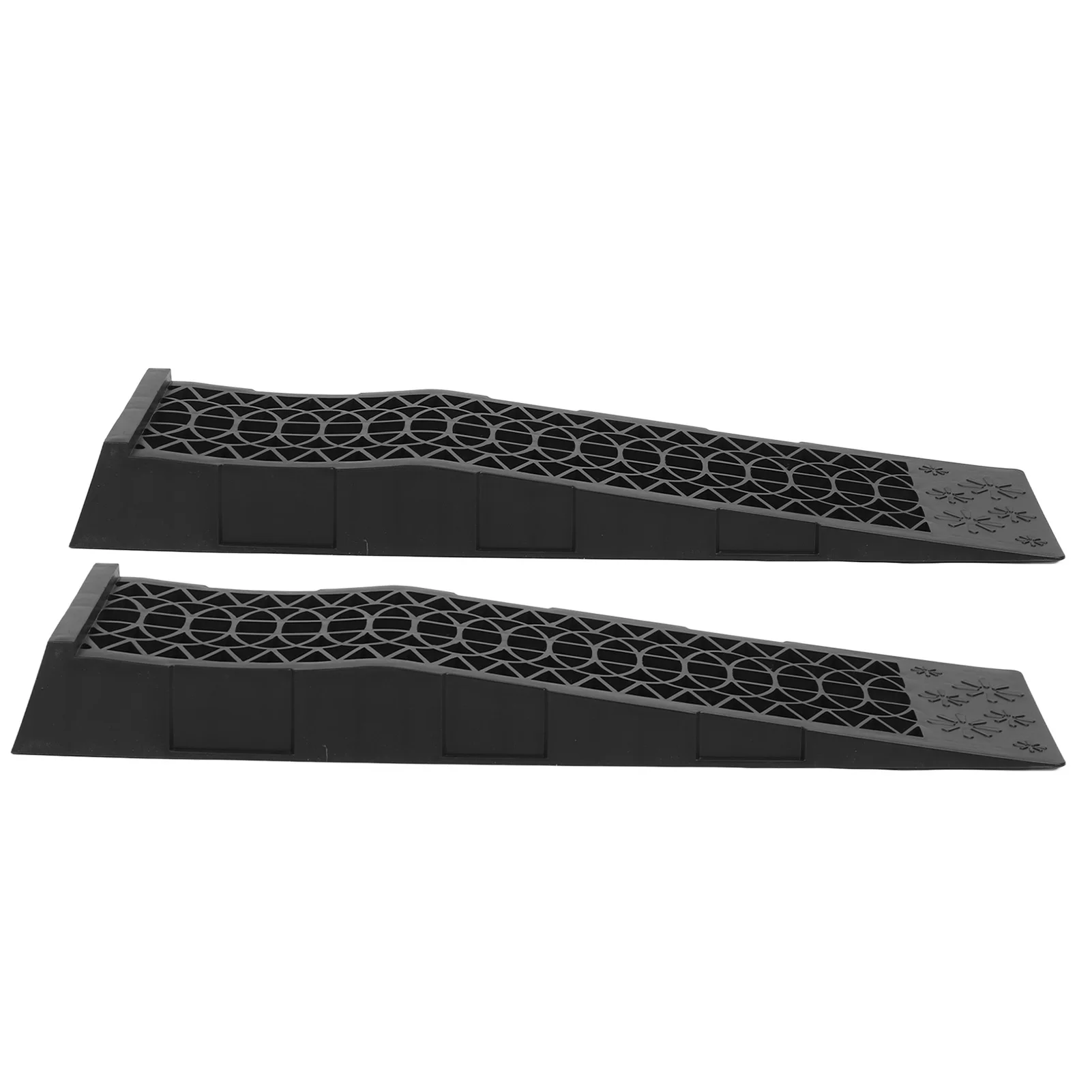 4 400lbs Capacity Low  Car Ramps Plastic Automotive Ramp for Oil Change Maintenance Black Heavy Duty Vehicle Ramps