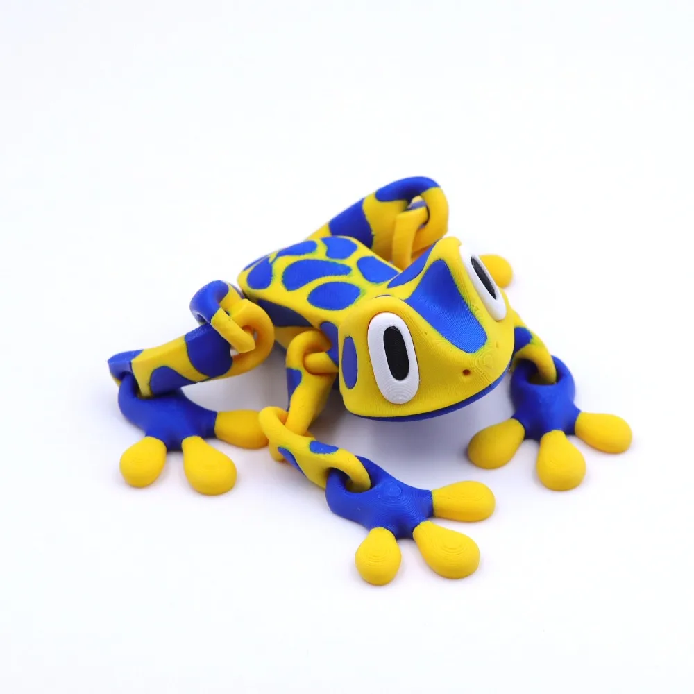 

Movable Joints 3D Printed Frog Model Realistic Cartoon Frog Sculpture Magnetic Handicraft 3D Printed Frog Toy Birthday Gift