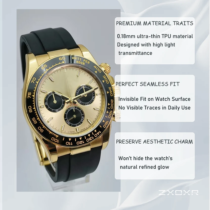 Watch Film for Rolex GMT-Master 126710 Jubilee Bracelet Full Set Waterproof High-Transparent Protective Film view 6