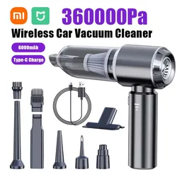 XIAOMI Car Vacuum Cleaner 360000Pa Mini Wireless Powerful Handheld Rechargeable Portable Home Mute Dust Cleaners Multifunctional