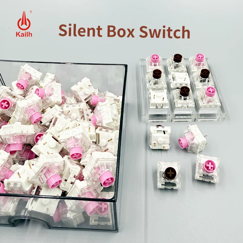 

Kailh Box Silent Switch Mechanical Keyboard diy RGB SMD Pink Brown switch Dustproof IP56 waterproof Compatible Cherry MX 3pin