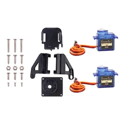 New 1set Servo gimbal 9g FOR MG90s/SG90 Double axis servo ultrasonic Aerial model FPV gimbal Camera Platform Bracket accessories
