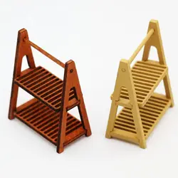 Double Layer Dollhouse Miniature New 43*24*57mm 2 Colors Flower Stand Accessory Dollhouse Decoration