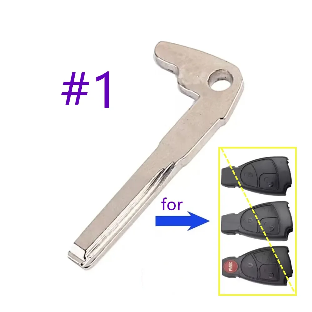 1pcs Replacement Uncut Emergency Spare Key Blade For Mercedes Benz 2008 E300 C200 C300 S350 S300 S500 And so on