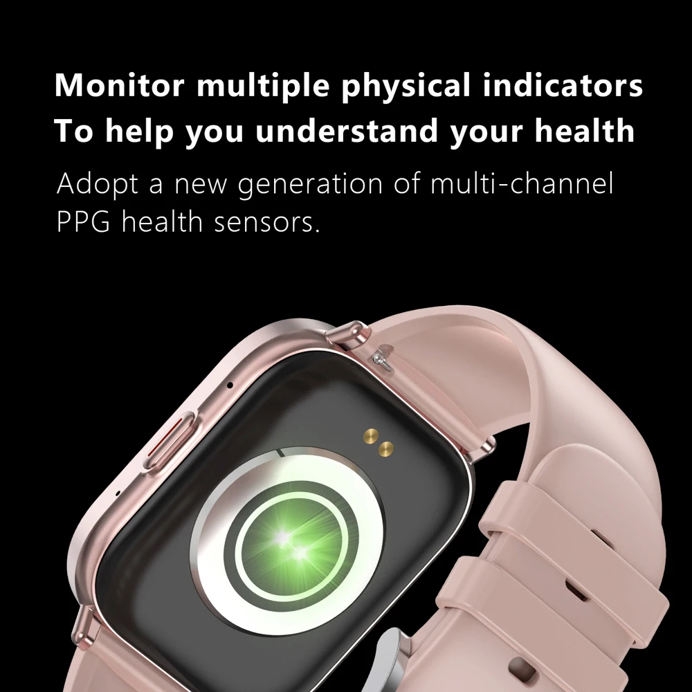 Mannen Smart Horloge 2.01 "HD Scherm Blue Tooth Oproep Smartwatch 24-uurs Hartslag Slaap Monitor Sport Fitness Waterdichte muziek