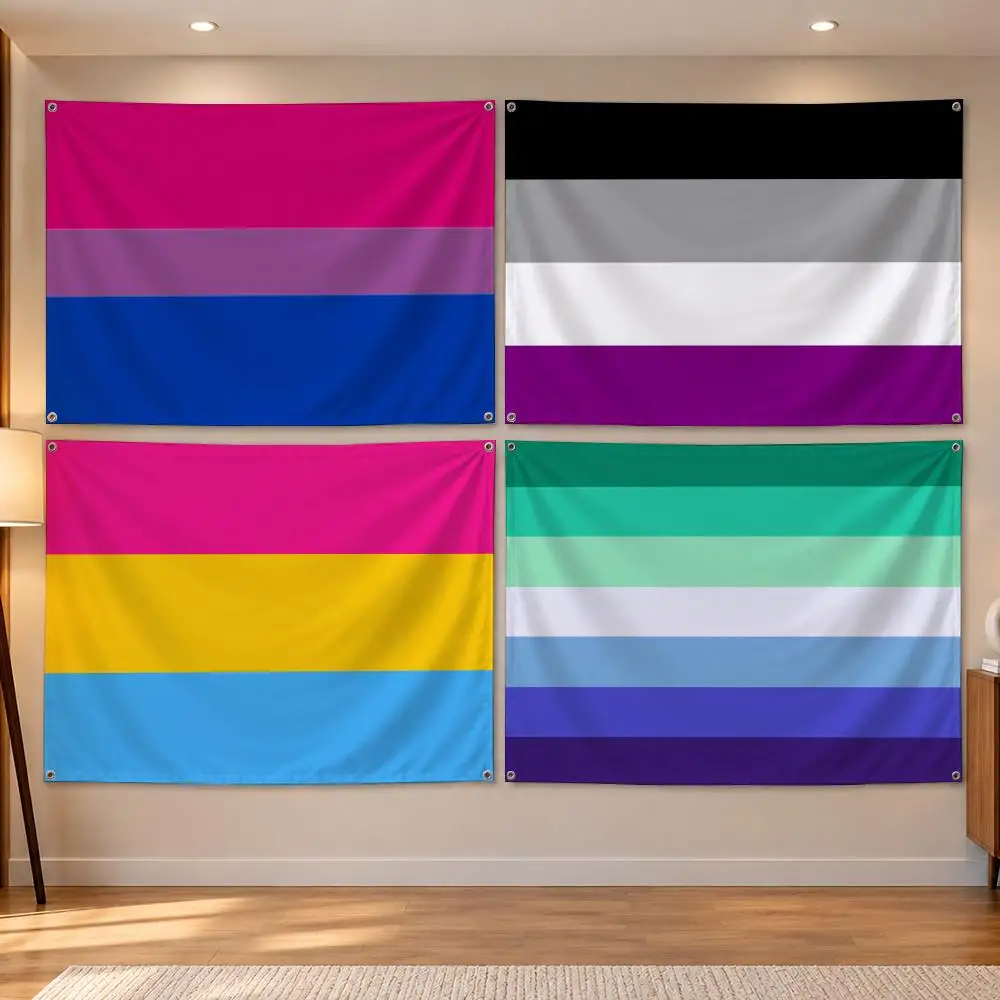 Pride Inclusive Diverse Equal S-Sexual Orientation Flags Banner Decor for Bedroom,Garden,Party,Club,Indoor Outdoor, Fan Gift