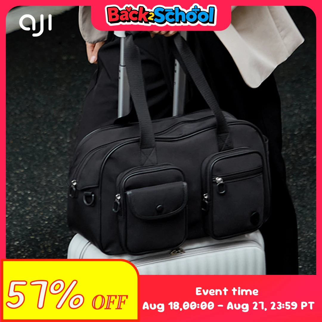 

AJI Women Travel Bag Nylon Handheld Travel Bag Carry On Luggage Bag Large Capacity Weekender Gym Sport Holdall Overnight Bag