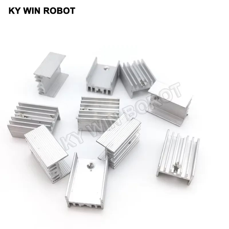 10 Stück Aluminium TO-220 Kühlkörper TO 220 Kühlkörper Transistor Kühler TO220 Kühler Kühlung 20*15*10MM