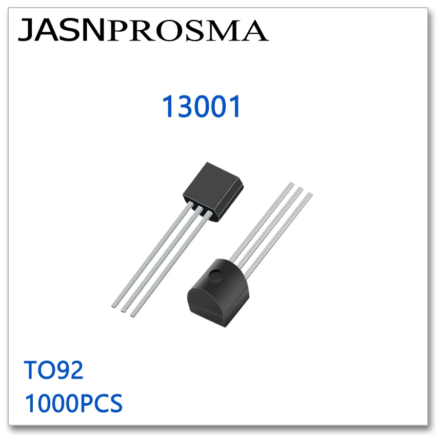 

JASNPROSMA dip 13001 1000pcs TO92 MJE13001 400V 0.2A 200mA NPN pdf inside high quality TO-92