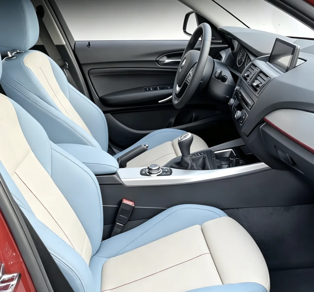 Für BMW F20 2012~2018 Maßgefertigte Autositzbezüge Luxuriöses Nappaleder 100% Passgenau Innenausstattung 360 ° Vollständige Abdeckung – Detail 6