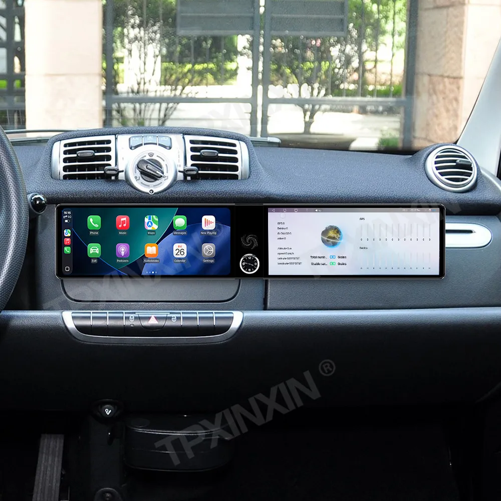 For Smart Fortwo W451 Coupe C451 / Cabrio A451 2011 2012 2013 2014 2015 Android Car Radio Screen 24.6 Inch Navigation Head Unit
