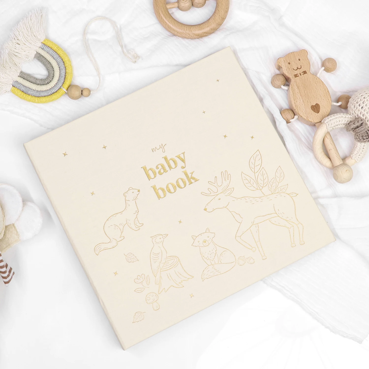 Baby Pregnancy Memory Book Animal Design Keepsake Record Growth First Year Milestone Journal Scrapbook Album for New Parents