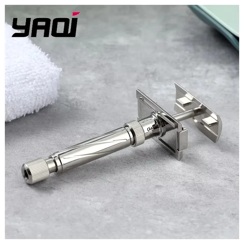 YAQI Ultima Adjustable Stainless Steel Safety Razor Mens Wet Shave Tools Best Gift for Men Mens Grooming Tools