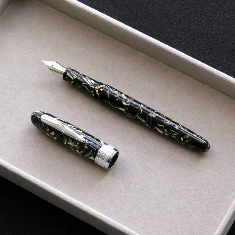 

Gift Gogh Starry Sky Resin Beautiful Fountain Pen Students Smooth Writing Business Gift Resin/Metal Pen Holder Van