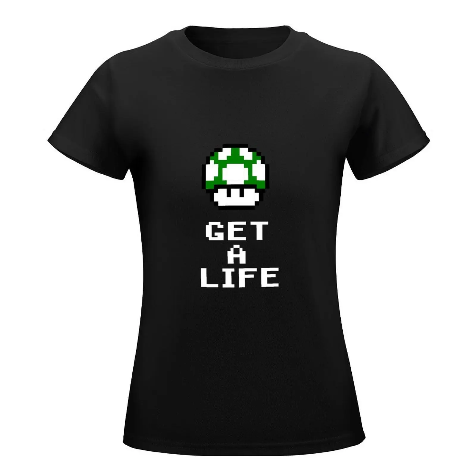 Get a life - pixel art T-Shirt animal print shirt for girls cute clothes shirts graphic tees T-shirt Women