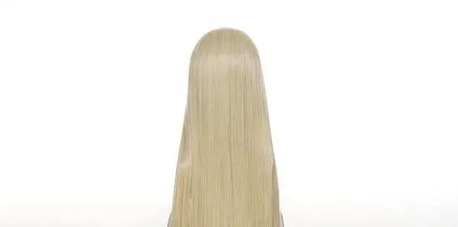 120cm/47 "Frauen Perücke lange blonde gemischte glatte Haare Perücke Halloween Rollenspiel verwirrt synthetische Perücke Kappe frei