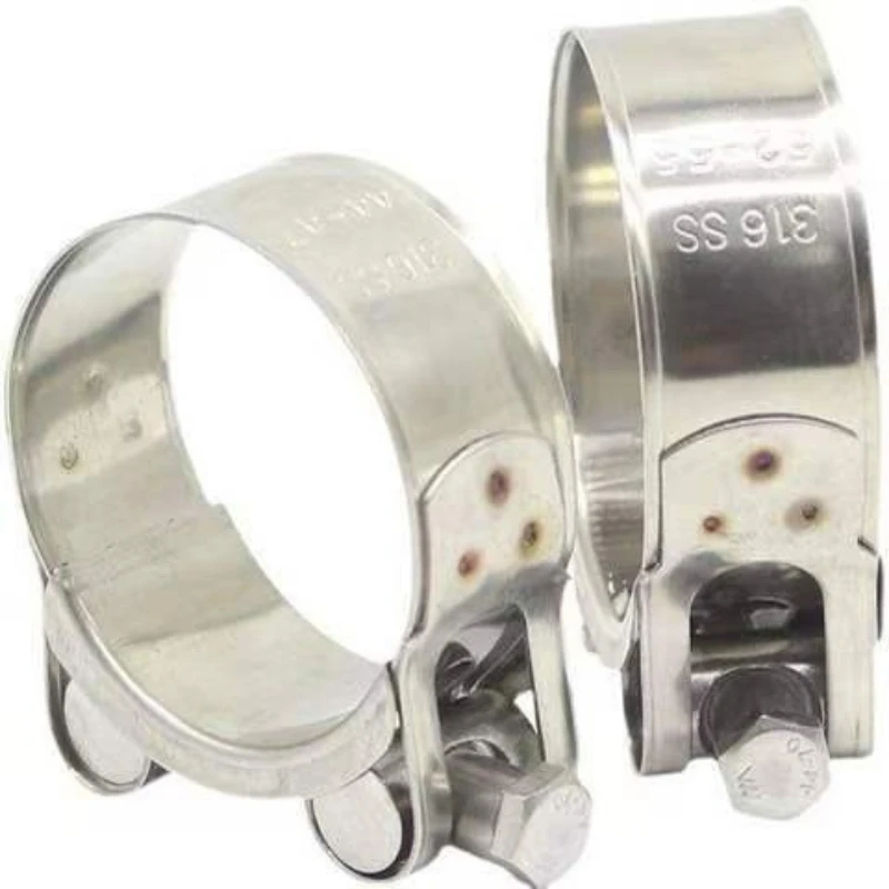 Automobile and Motorcycle Universal 304 Stainless Steel Clamp Water Pipe Fixing Buckle Motorcycle Exhaust Pipe Buckle