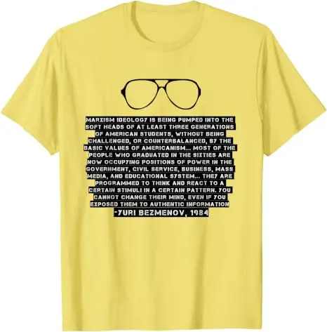 KGB-Abtrünniger Yuri Bezmenov: Warnung an den Westen vor Marxismus T-Shirt Y2k Personalisiertes Weiches Baumwoll-Kurzarm-Shirt mit Spruch – Detail 13