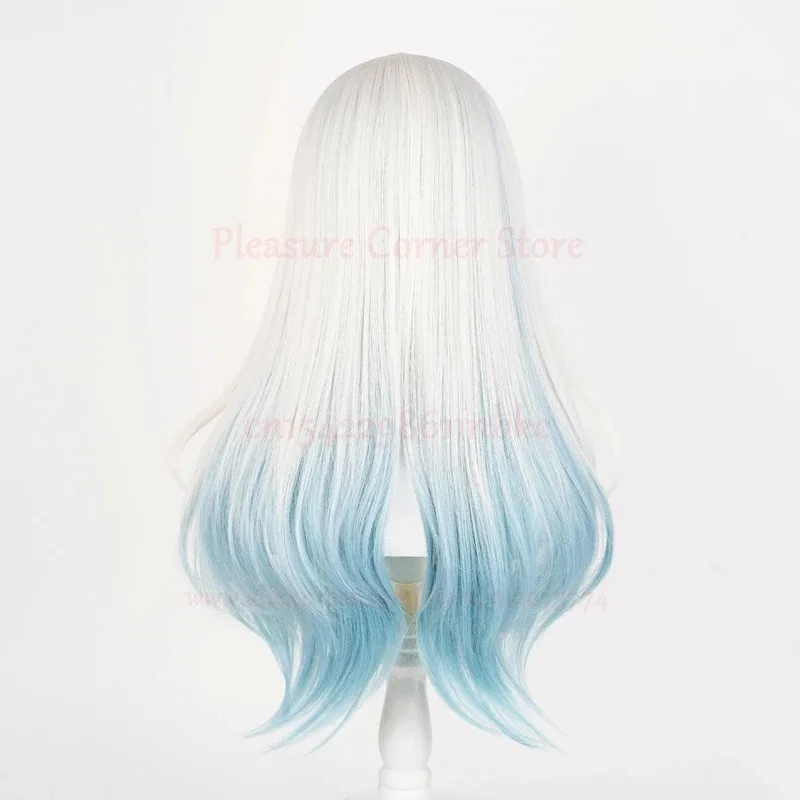 Honkai 스타 레일 반딧불 코스프레 가발 67cm 롱 스트레이트 가발 애니메이션 가발 내열성 합성 반딧불 코스프레 가발