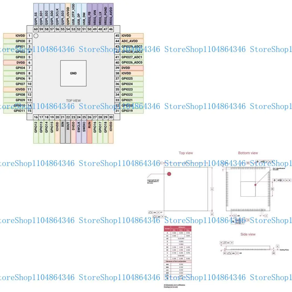 

5asd RP2350A / RP2350B Double Architecture Processor Featuring Enhances Security Protocols Anti Tamper Technology