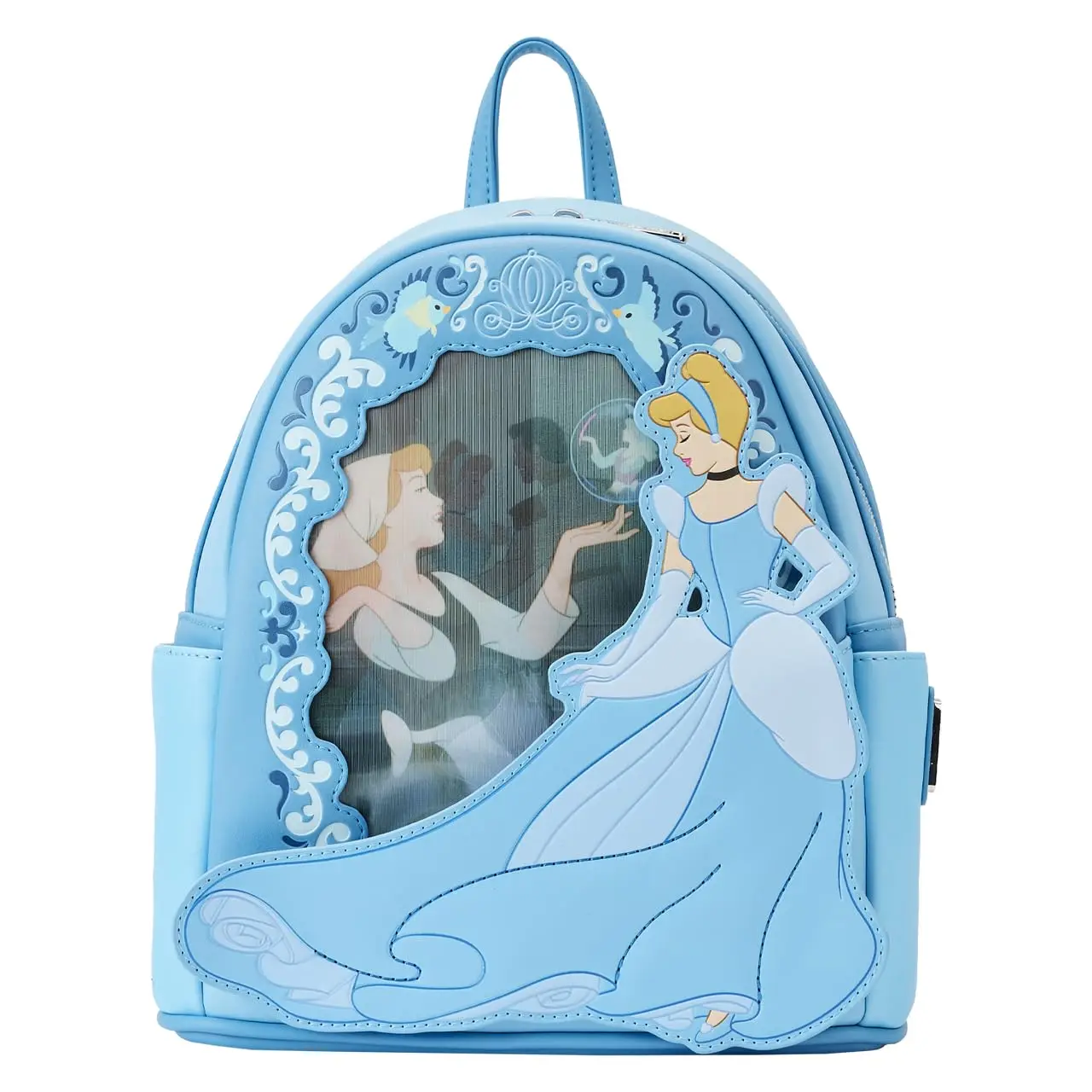 Loungefly Disney Cinderella Princess Lenticular Anime Bag Mini Backpack Disney Mini Backpacks Standard Gift for Children