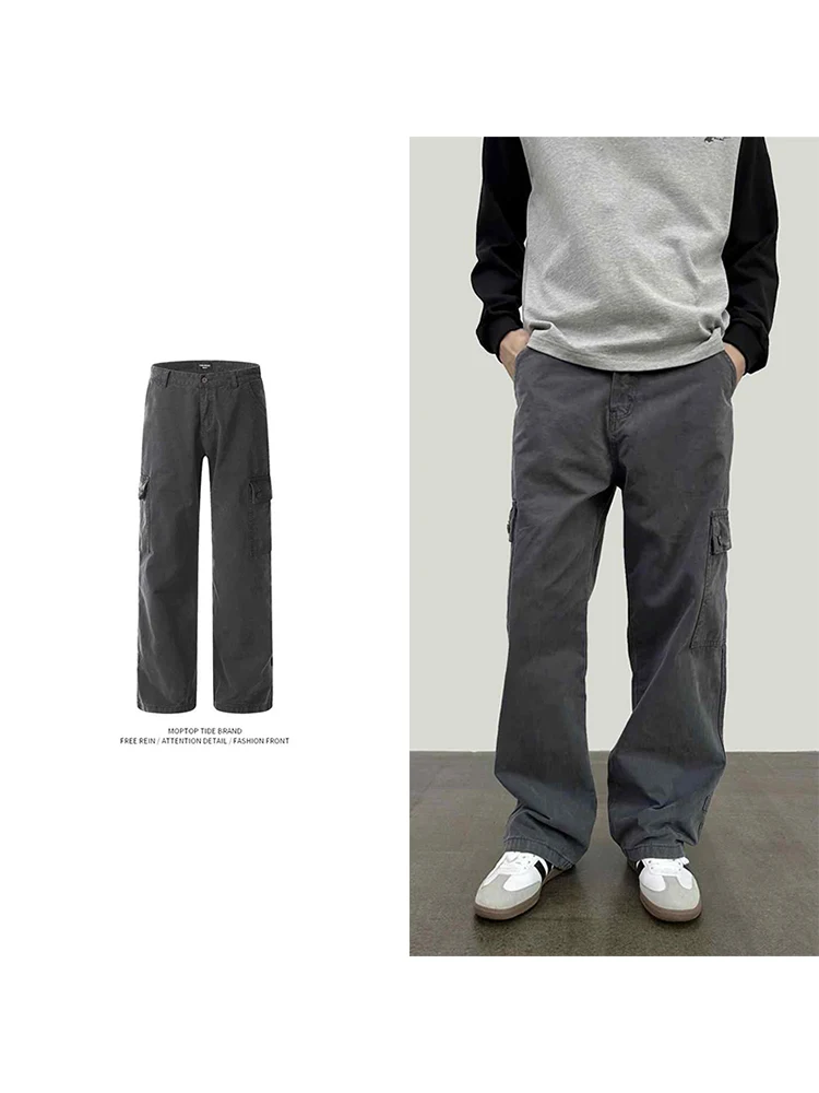 

Mr. WH, осенне-зимние мужские джинсы, повседневные длинные брюки с прямыми штанинами в стиле ретро, молодежные витали, полиэфирное волокно, Qui Dry