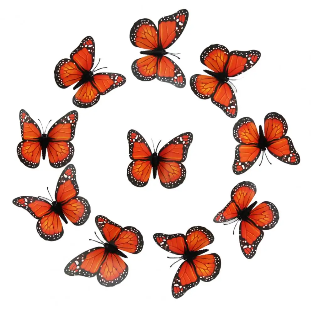 10 Pcs/Set Animal Butterfly Refrigerator Magnets Sticker 3D Realistic Butterfly Magnet Firdge Decoration