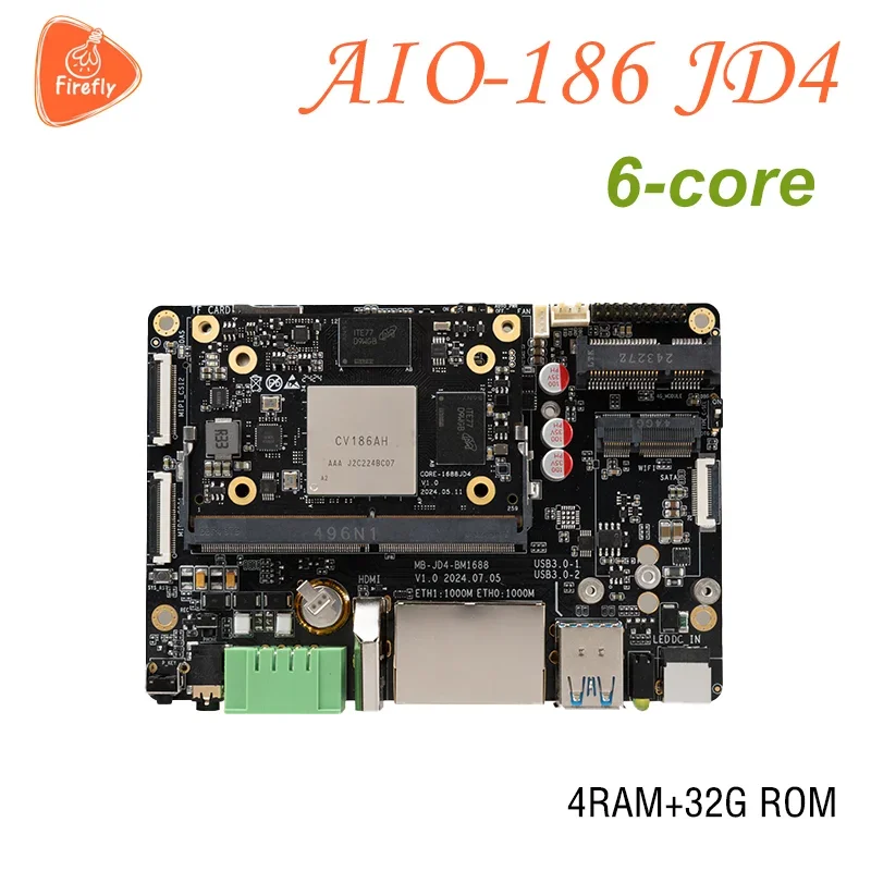 

AIO-186 JD4 6-ядерная материнская плата AI CV186 Компьютерная мощность 7,2 т Локалилизированная открытая коммутационная мощность SDK SOPHONNew