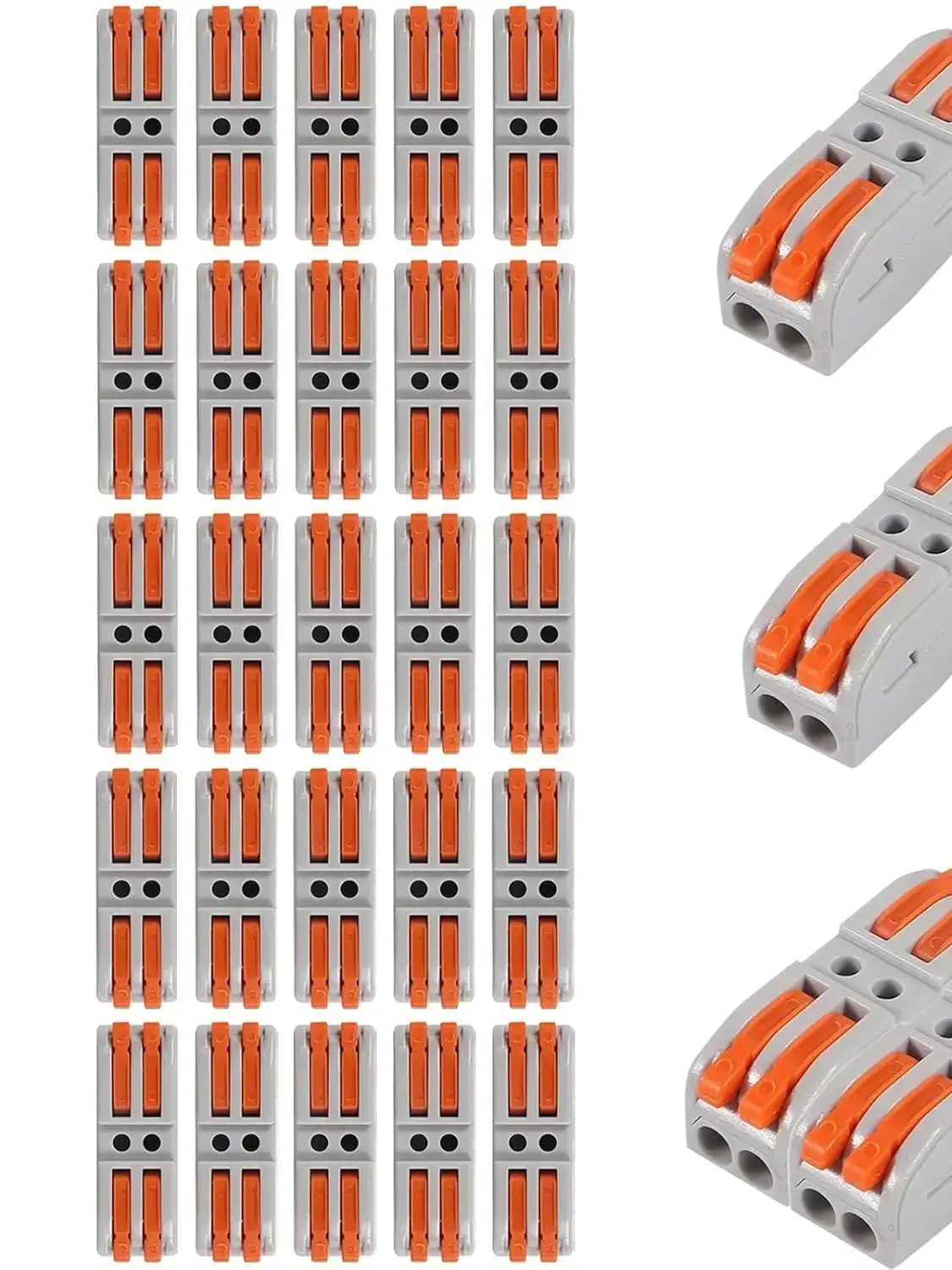 50/55/100/110PCS Lever Wire Connectors Kit, Compacte Splicing Wire Snelle Verbindingsterminal Elektrische Connectoren 2/3/5 Poort - afbeelding 2