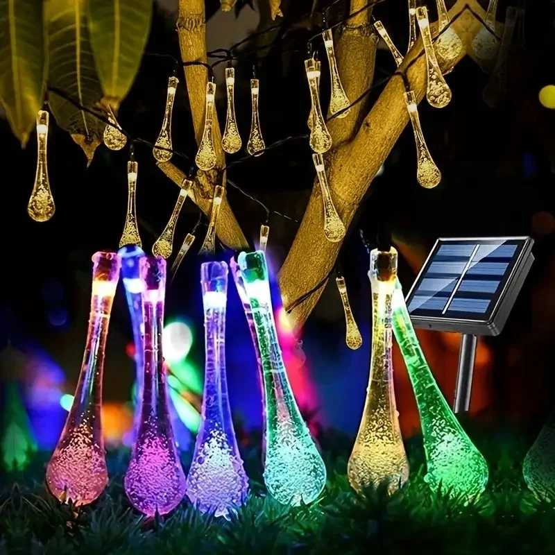 

20/30/50 светодиодный солнечный пузырьковый гирляндный светильник с каплями воды, 8 режимов, Рождественский праздник, свадьба, Хэллоуин, атмосфера, украшение, свет