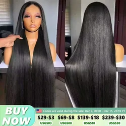 34 38 Inch Straight 13x4 13X6 HD Lace Frontal Human Hair Wigs For Women Brazilian 360 Full HD Lace Frontal Wig 4x4 Closure Wig