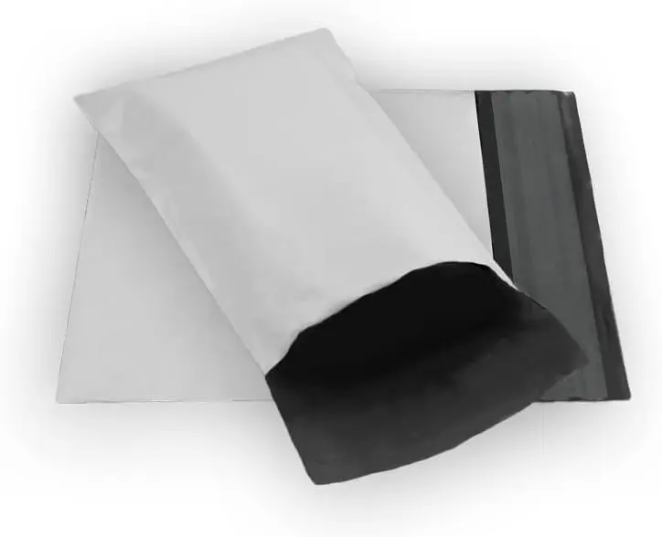 

100 Eco-Friendly White Poly Mailers 4x6, Self-Sealing Envelopes for Shipping, 2.35 Mil Thick