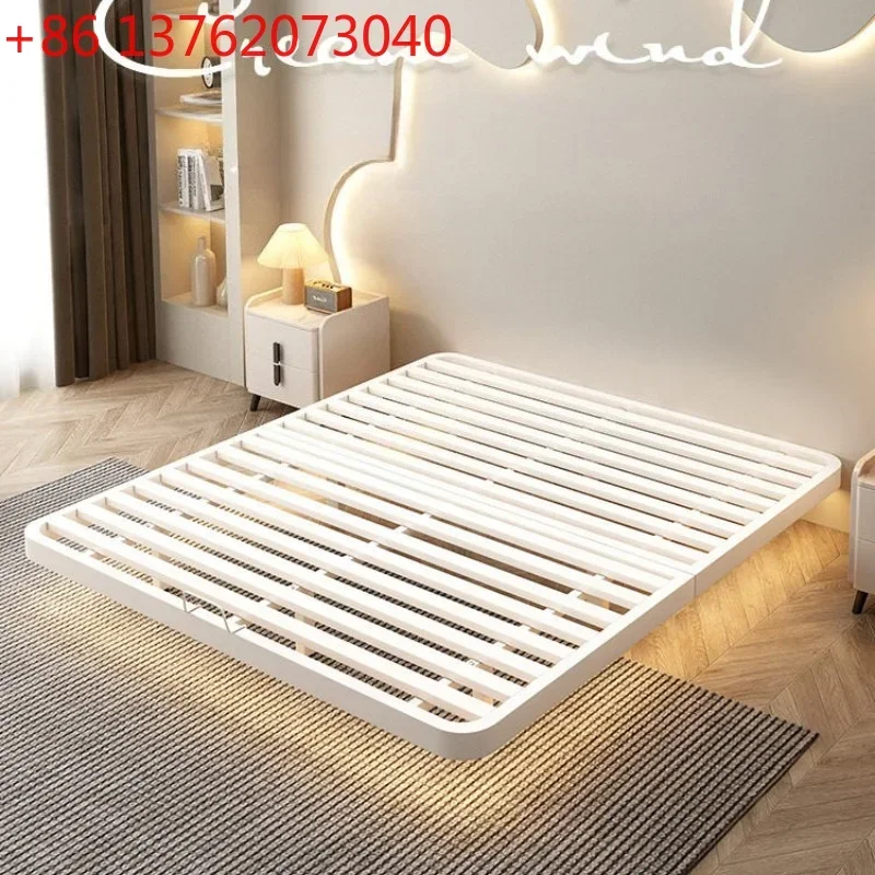 iron floating bed frame European minimalist Reinforced double bed frame king size bettgestelle und rahmen bedroom furniture
