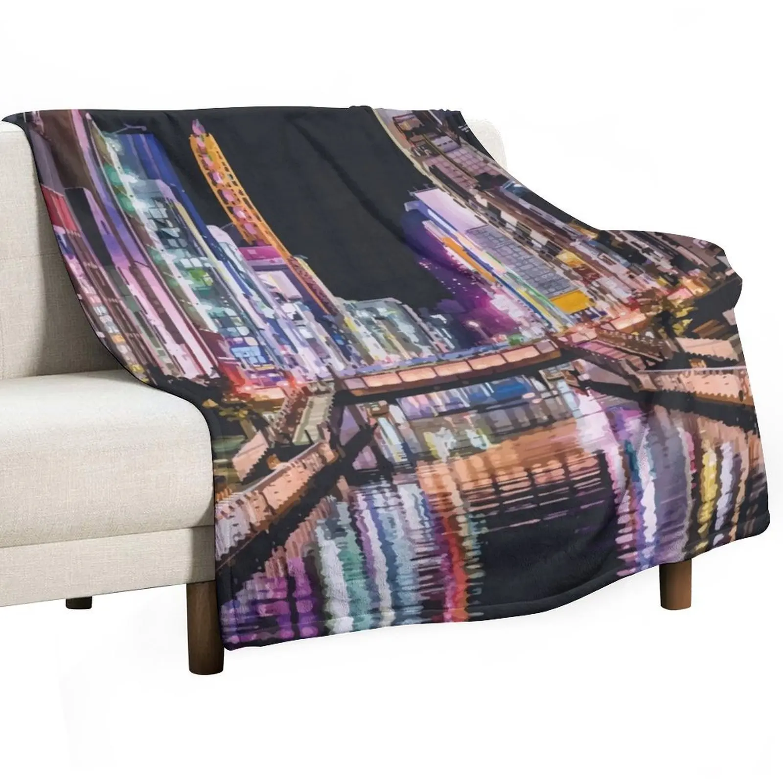 

Osaka, Japan Travel Artwork Throw Blanket christmas decoration Camping Polar Plaid Blankets