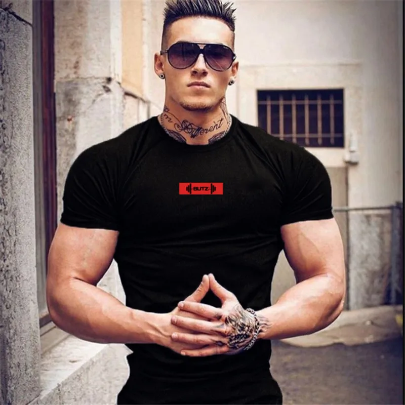209 hommes coton T-shirt musculation Fitn marque décontracté confortable respirant été automne couleurs t-shirts pour hommes