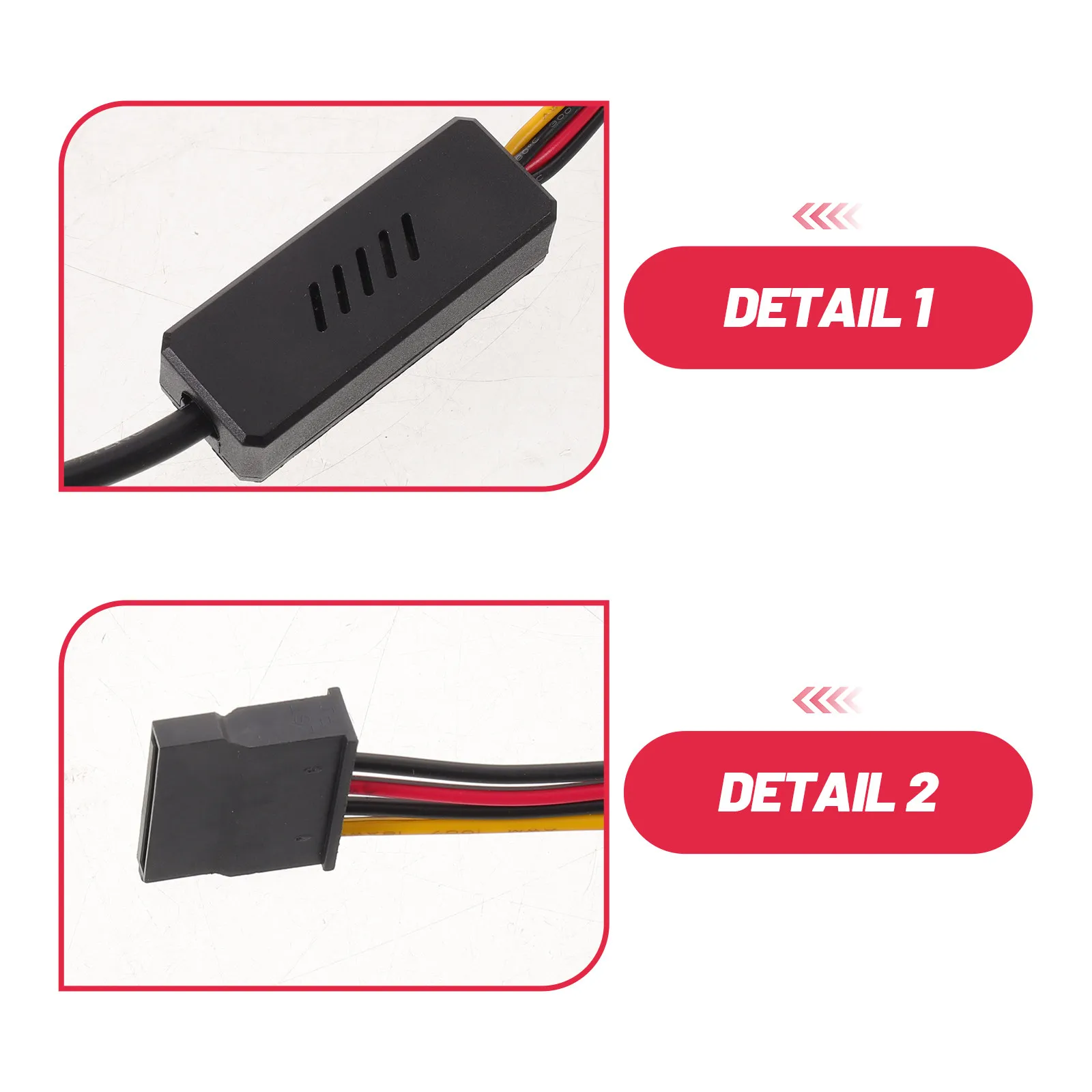 Hard Drive Power Cable Dc Female to Female Extension Cord Step Down Voltage Regulator Stable Power Supply Connector for Hard