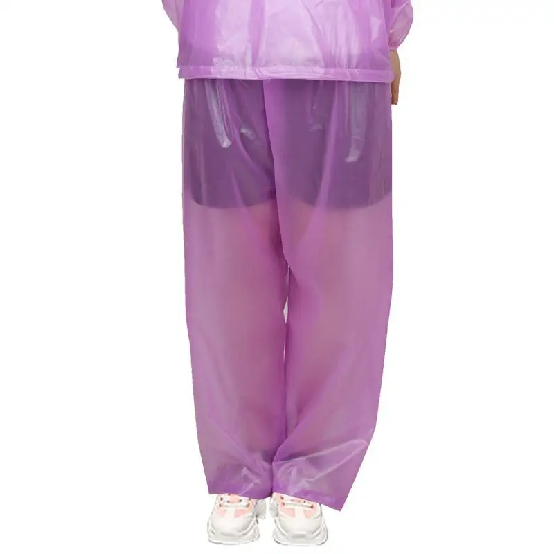 Clear Transparent Elastic Waist Rainproof Waterproof Trousers Kids Adults TPU