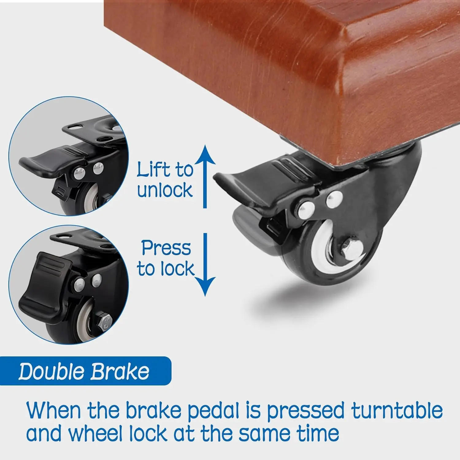 عجلات مطاطية للخدمة الشاقة ، بكرات عجلات للأثاث ، عجلات العجلات ، عجلة العجلات ، عجلة العجلات ، صناعية مع فرامل ، 4 4.5 #5