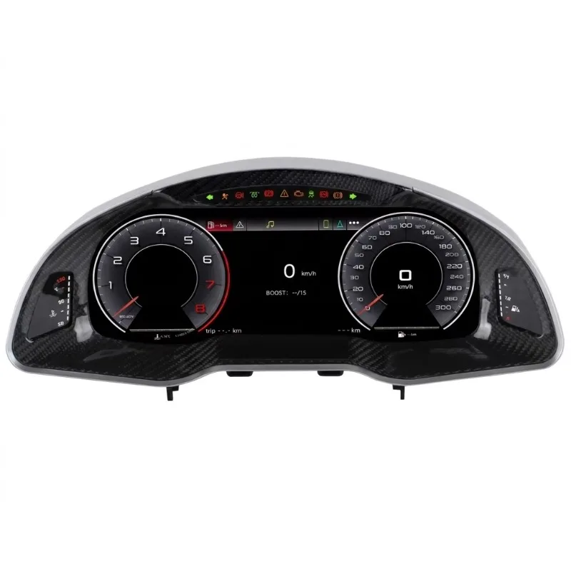 Yuefu Premium-Build 12.3 Inch Car Multimedia Digital Dashboard Display Sport Layout Screen for 07-15 Audi R8 1 Year Warranty
