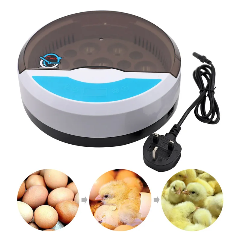 

9 Mini Eggs Incubator Brooder Bird Quail Chick Hatchery Incubator Poultry Hatcher LED Temp Control Home Farm Incubation Tools