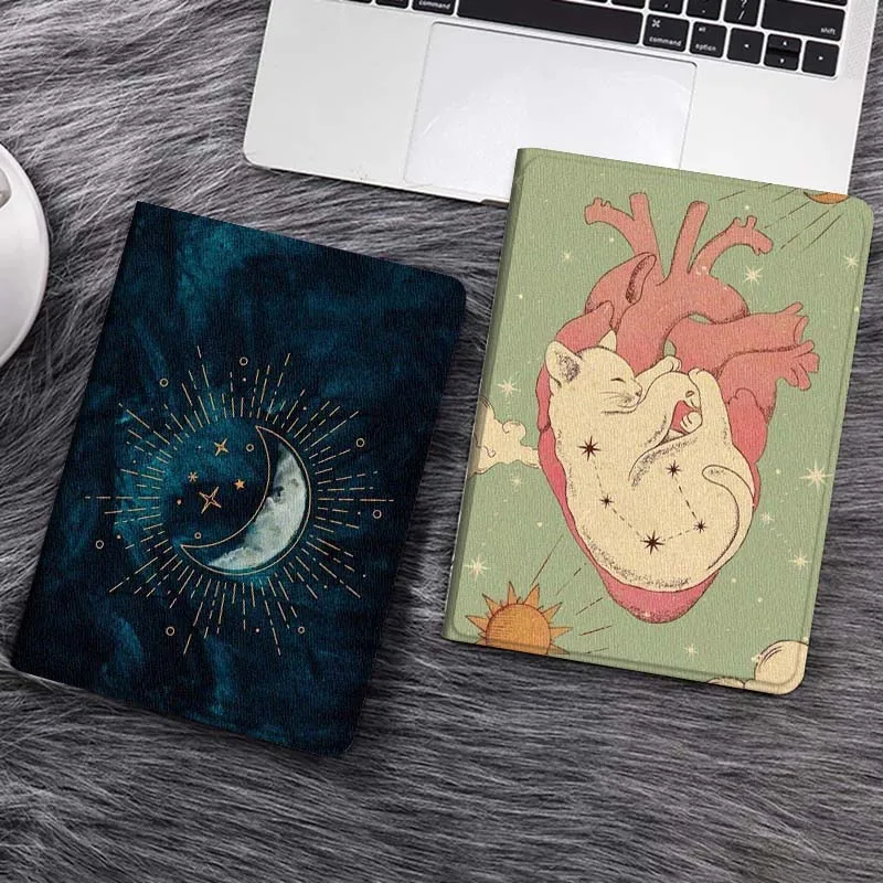 

Golden Moon Star Design Tablet Case For Samsung Tab Galaxy S6 S11 A A7 A8 A9 A11 10.1 10.4 10.5 Plus Lite Gift