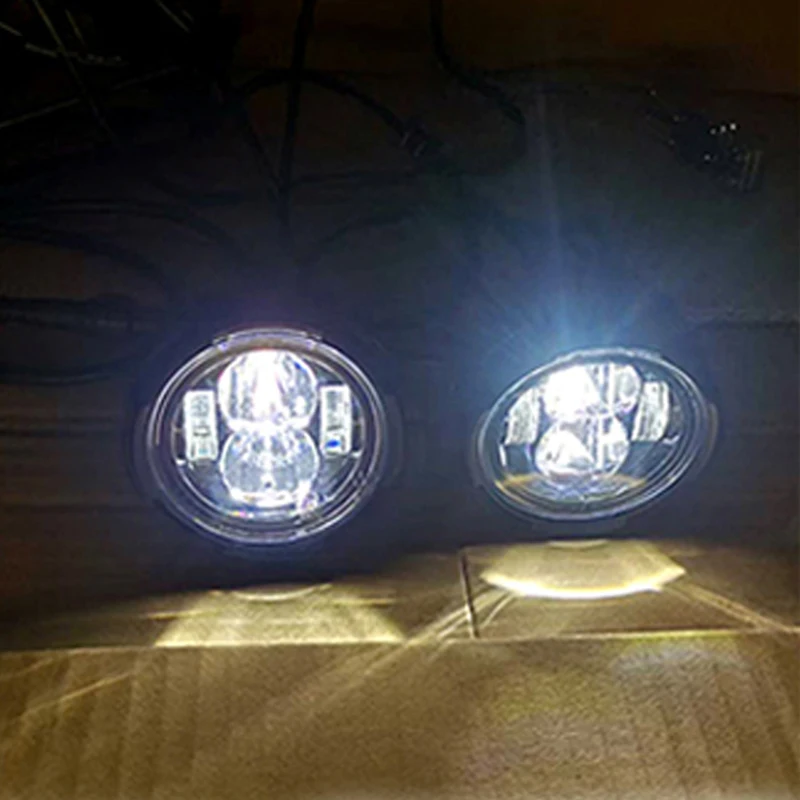 Motorcycle White LED Auxiliary Spotlight Fog Light 12V Universal For R1250GS F850GS Honda KTM Suzuki Yamaha ADV Moto Lamp
