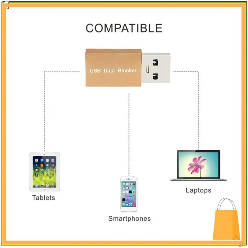 L53A-5PCS USB Data Blocker Charge-Only USB Blocker Adapter For Blocking Data Sync Protect Against Juice Jacking