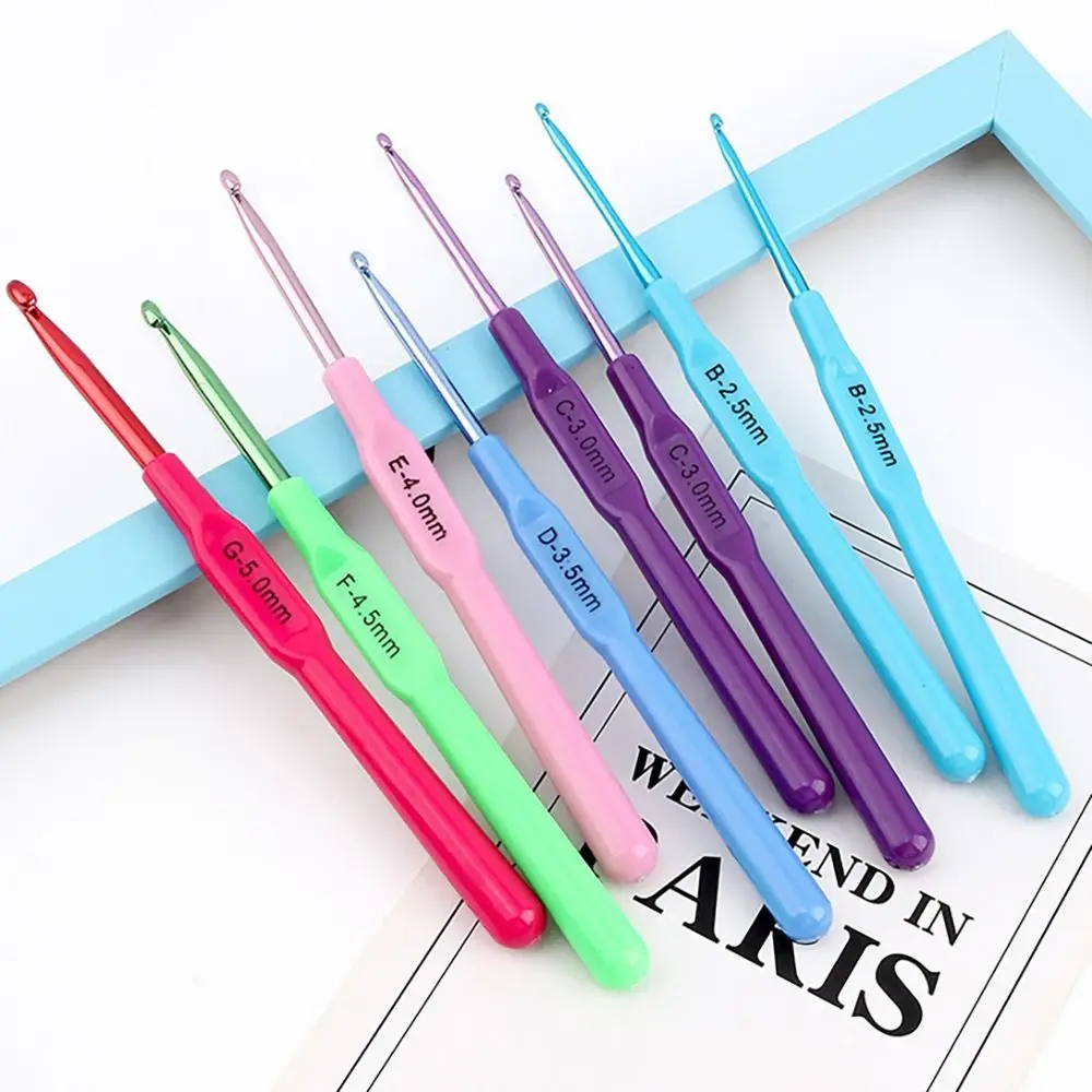 DIY Aluminium Jarum Rajut Panjang Multiukuran Jarum Rajut Kait Rajut Syal