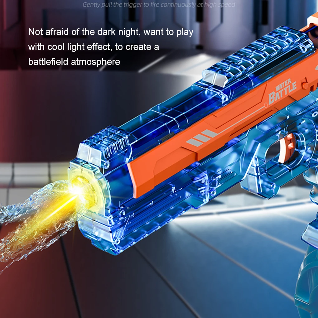물총 어린이 대화 형 물 장난감 물 스프레이 총 여름 선물 장난감 조명 뒷좌석 연속 화재 물총 장난감