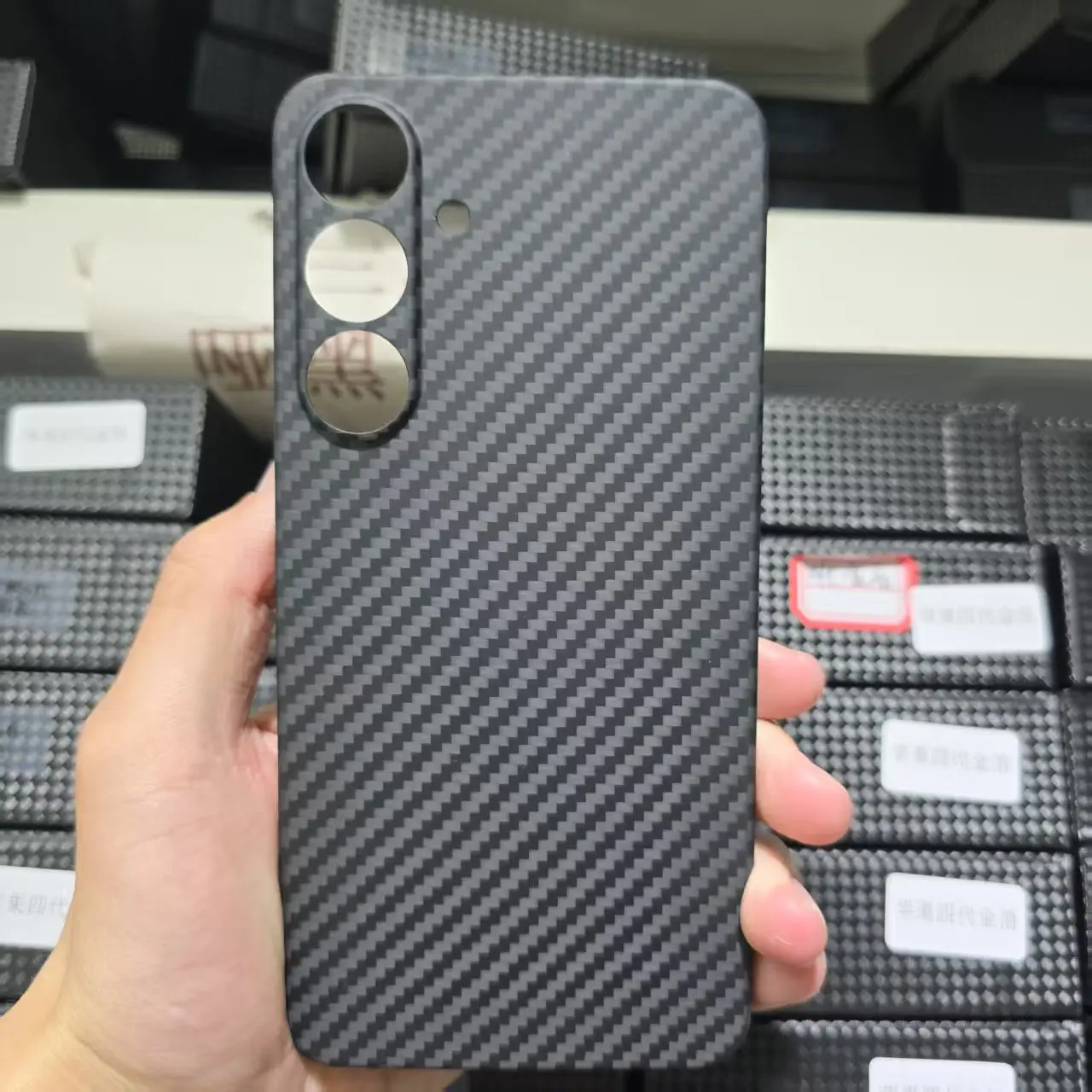 

For Samsung Galaxy S25 Plus Real Aramid Carbon Fiber Phone Case Ultra-thin drop-resistant Camera Protective Cover S25+ Capa