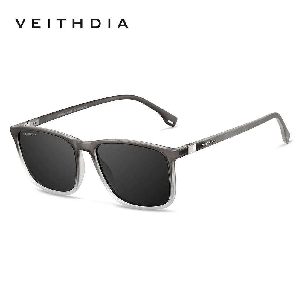 VEITHDIA Gloednieuwe Zonnebril Unisex Retro TR90 Zonnebril Gepolariseerde UV400 Lens Vintage Brillen Zonnebril Voor Mannen/Vrouwen 7521