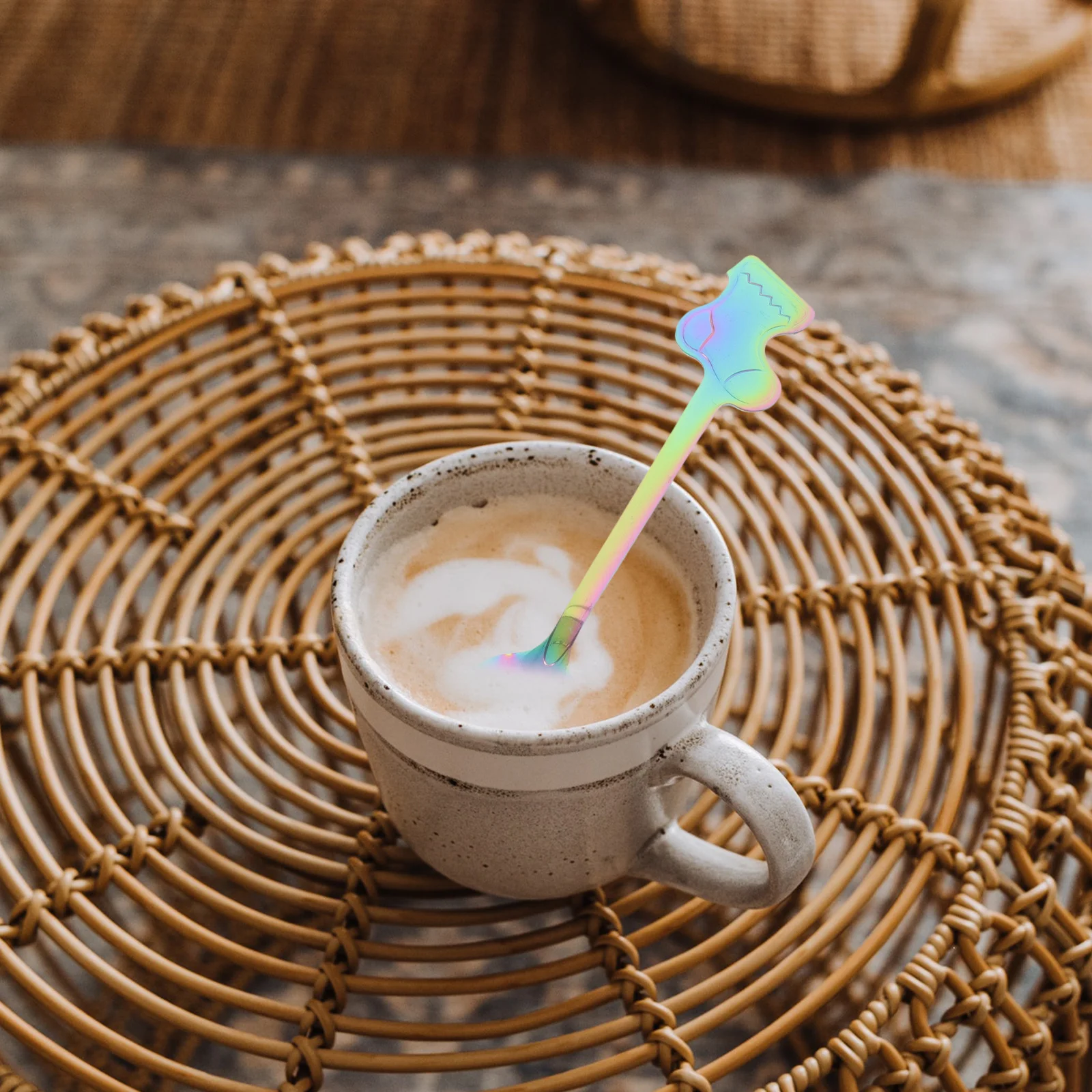 

1Set Xmas Elements Spoons Stainless Steel Creative Dessert Spoon Coffee Spoon Ice Cream Scoop for Restaurant Bar Hotel