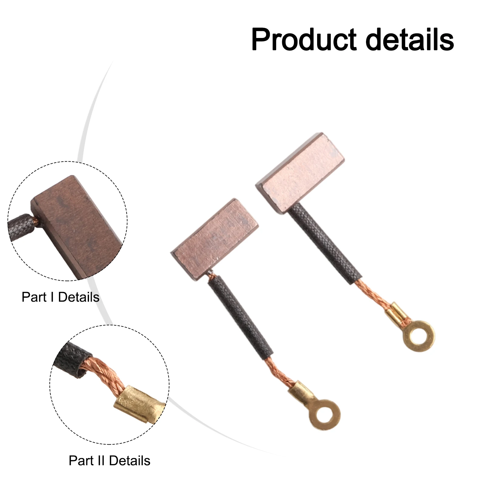 

Motor Carbon Brush Copper Carbon Brush Black Color Frequently Replaced Power Tool Parts Automotive Maintenance